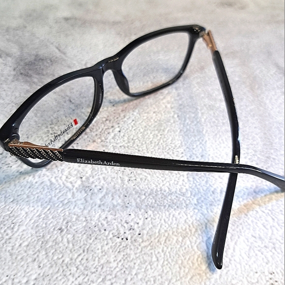 NEW Elizabeth Arden Eyeglass Frame Rx'able Black Classy Trendy Glasses 55-16-135 - Picture 3 of 6